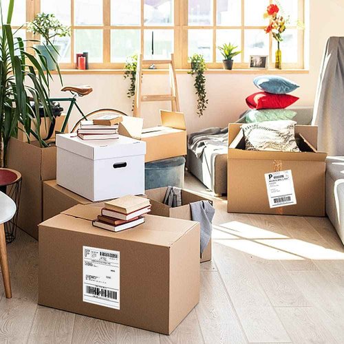 4x6 Thermal Labels, MakerKing White Mailing Fanfold Postage Direct Thermal Printer Shipping Label (4000 4x6 Fanfold Labels), Compatible with Rollo, MUNBYN, iDPRT, Polono, Zebra Thermal Label Printer