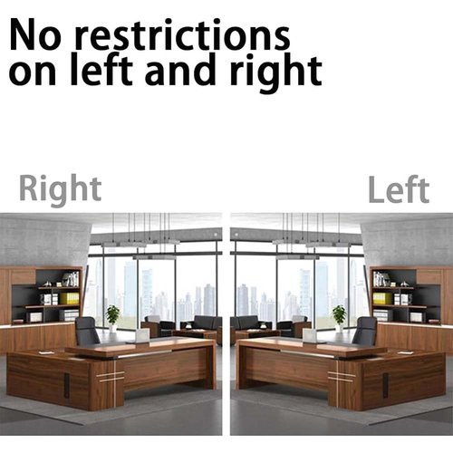 Luxury Executive Desk L Shape, L-Shaped Executive Office Desk, L Shaped Modern Desks, Wood Large Desks for Home Office (Left, 87" L x 63" W x 30" H)