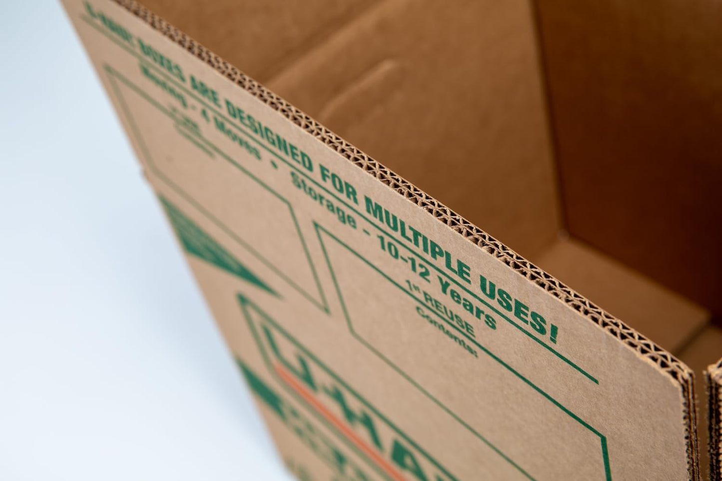 U-Haul 11-Piece Heavy-Duty Moving & Shipping Boxes - 10 Boxes with Handles + Bonus Tape - 18-1/8” x 18” x 16”