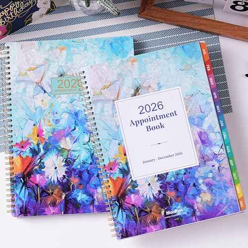 2026 Appointment Book - 2026 Daily Hourly Planner, Weekly Appointment Book, Jan 2026 - Dec 2026, 8.5" x 11", Monthly Tabs, 30-Minute Interval, Holidays, Back Pocket