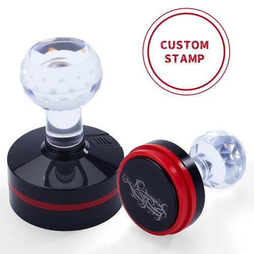 ROSEEKA Custom Logo Self-Inking Stamp - Personalized Business Logo & Text Stamper | 5 Sizes | 7 Ink Color Options