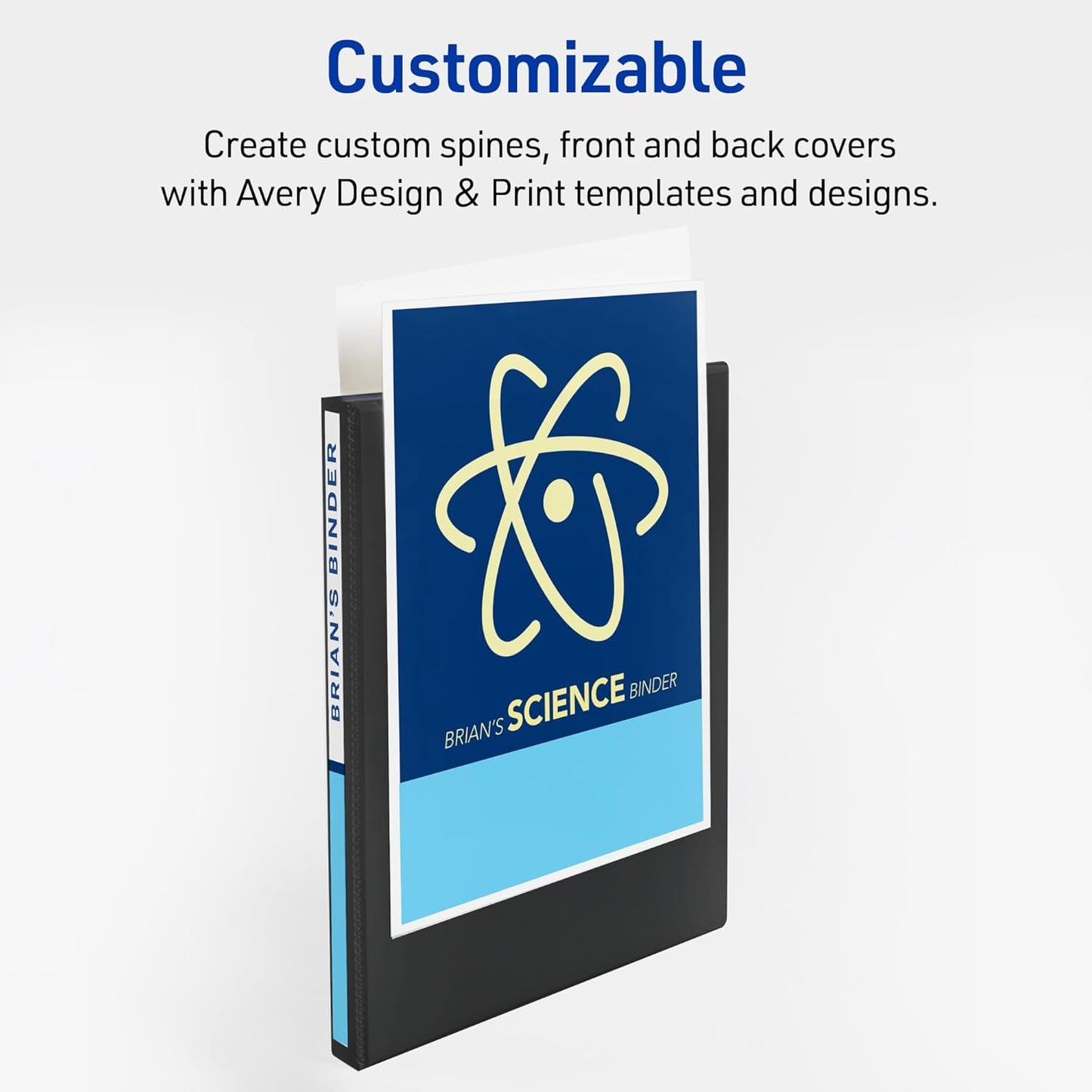 Avery Standard View Binder - 0.5" Round Rings, 100-Sheet Capacity, 1 White Binder for Lightweight Organization
