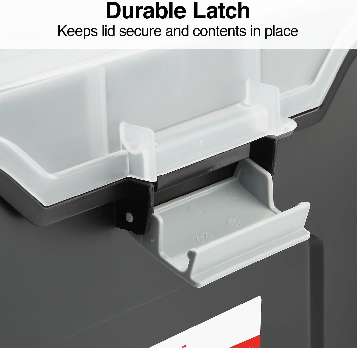 STAPLES File Folder Tote - Portable Filing Box for Letter Size Folders with Security Latch | Black/Clear
