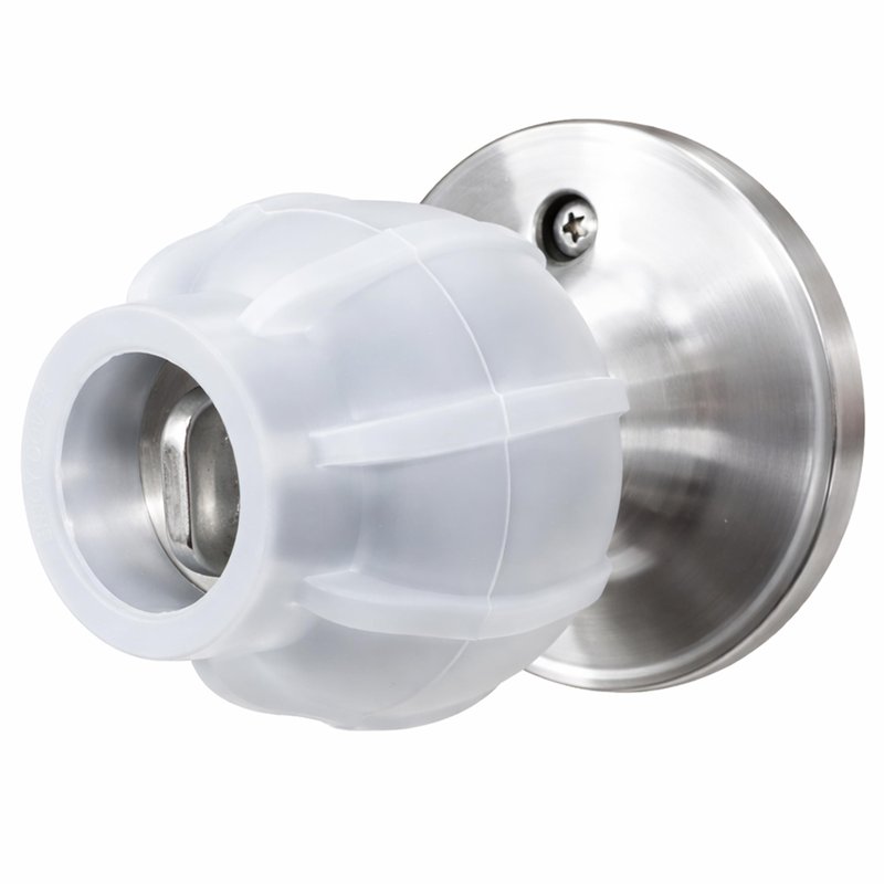 Enjoy Cover |Door Handle Grip Doorstop Knob Stopper Cover, Single Pack, Silicone Door Knob Grips Universal Size Protects Walls from Dents and Damage (Foggy Clear)