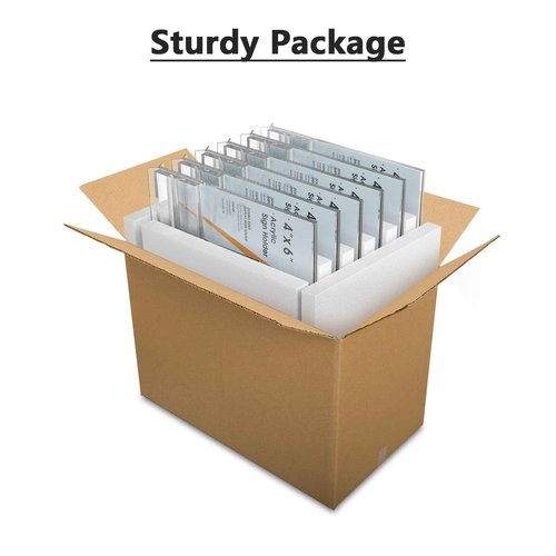 MaxGear 4x6 Acrylic Sign Holder 24 Pack, Double Sided Display Stand, Clear Paper Holder Picture Frame, Plastic Menu Holder Photo Frame Poster Stand for Stores, Restaurants, Hotels, Office