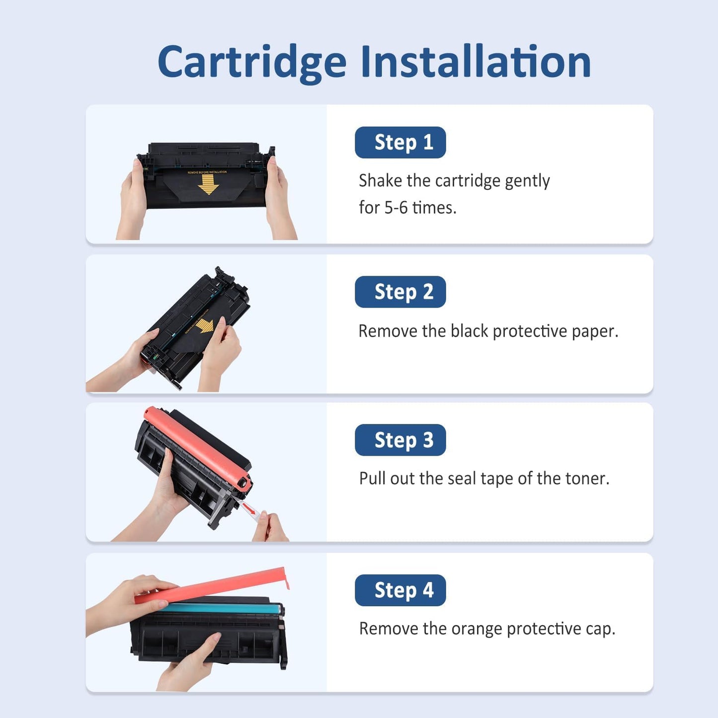 148X W1480X High Yield Toner Cartridges with Chip Compatible 148X 148A W1480A Toner Cartridges with Laser Jet Pro 4001dw 4001dn 4001n MFP 4101fdw 4101fdn Printer (Black, 2-Pack)