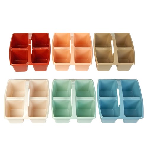 Really Good Stuff 4-Compartment Caddies - Boho, 6 Pack - Classroom Organization