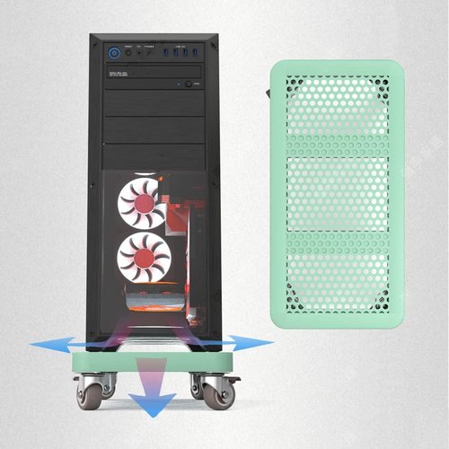 ONQendDv Rolling Stand,CPU Stand Mobile PC Tower Stand, Rolling CPU Stand for Under Desk, Floor CPU Holder Stand Cart with Lockable Wheels, for Home, Office Computer Tower Stand(White,500 mm*250 mm)