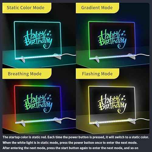 Lumiboard Led Drawing Board, 13.7"X10" 4 Modes &7 Colors Acrylic Dry Erase Boards with Light, Include Adapter, Hanging Chain, Led Drawing Board for Kids with Stand,7 Markers, Spray Bottle