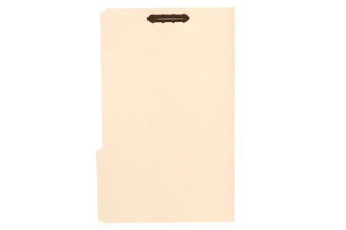 50 Legal Size 1/3 Cut Fastener File Folders - Reinforced Top Tab - Durable 2 Prongs Designed to Organize Standard Legal and Medical Files, Law Office Reports - Legal Size, Manila, 50 Pack