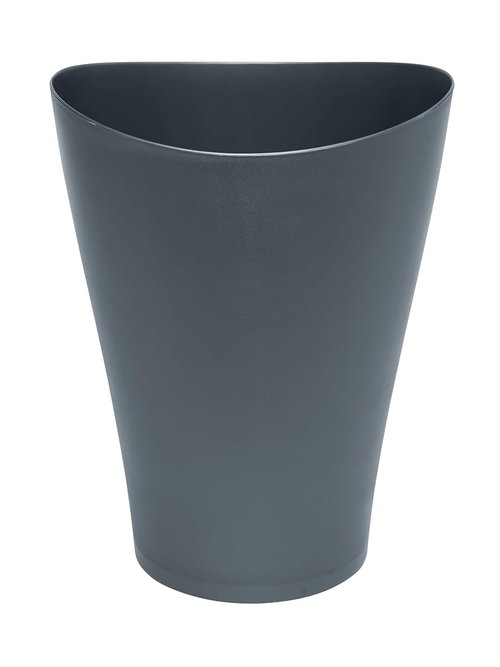 Rubbermaid Spa Works Vanity Wastebasket - Stylish Gunmetal Blue Plastic | 2.25 Gallon for Home & Office