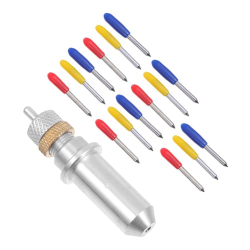 OFFSCH 1set Tungsten Lettering Blades for Vinyl Cutters High Precision Engraving Cutters Coded Caps for Crafting and Detailed Cutting