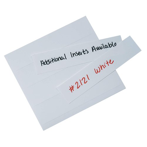 Aviditi 1-1/4 x 3 Inch White Insert Cards, Inkjet and Laser Compatible, for Use in Plastic Label Holders, Print or Write, Refill Pack 16 Cards Per Sheet, 50 Sheets Per Carton