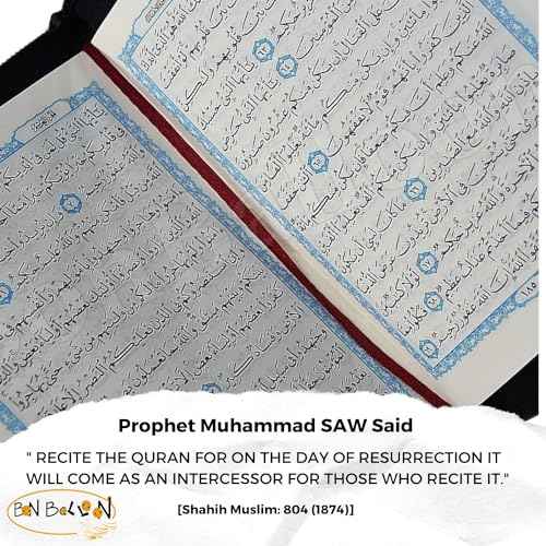 3 Pcs Complete Quran Qur'an Quraan Koran Quran Mushaf - Al Quran Al - Kareem (Arabic Only) Holy Quran Size 5.2" X 3.8" Pocket Size in Arabic Leather Cover & Zippered Case