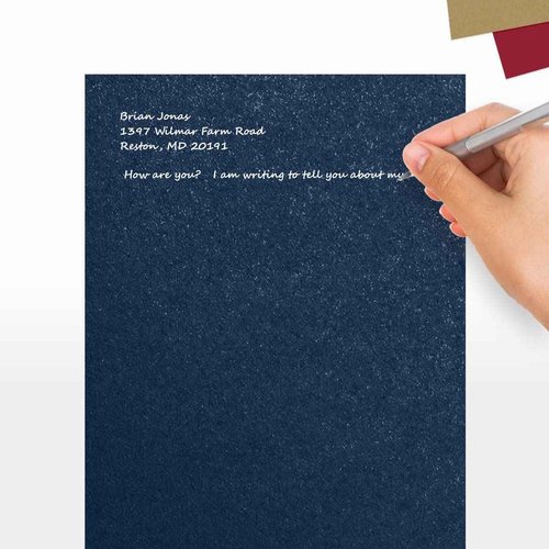 LUXPaper 8.5" x 11" Cardstock | Letter Size | Lapis Metallic - Stardream | 105lb. Cover (192lb. Text) | 50 Qty