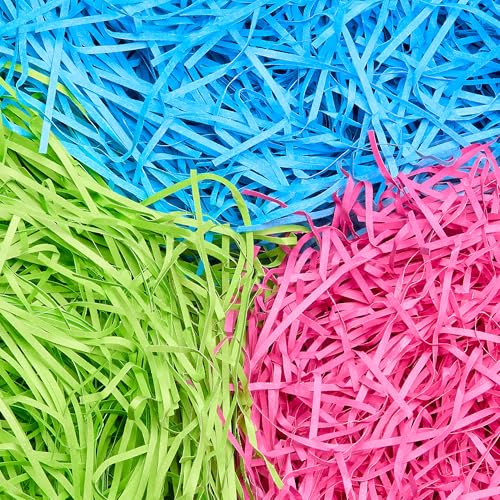 FRILLZ Paper Easter Grass Variety Pack – 12 oz (3 Colors) Realistic