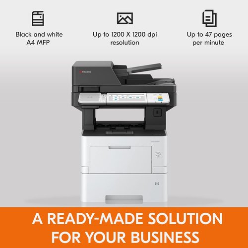 Kyocera ECOSYS MA4500ix Multifunctional Monochrome Laser Printer - 47 ppm, 1200 dpi, 7" Touchscreen