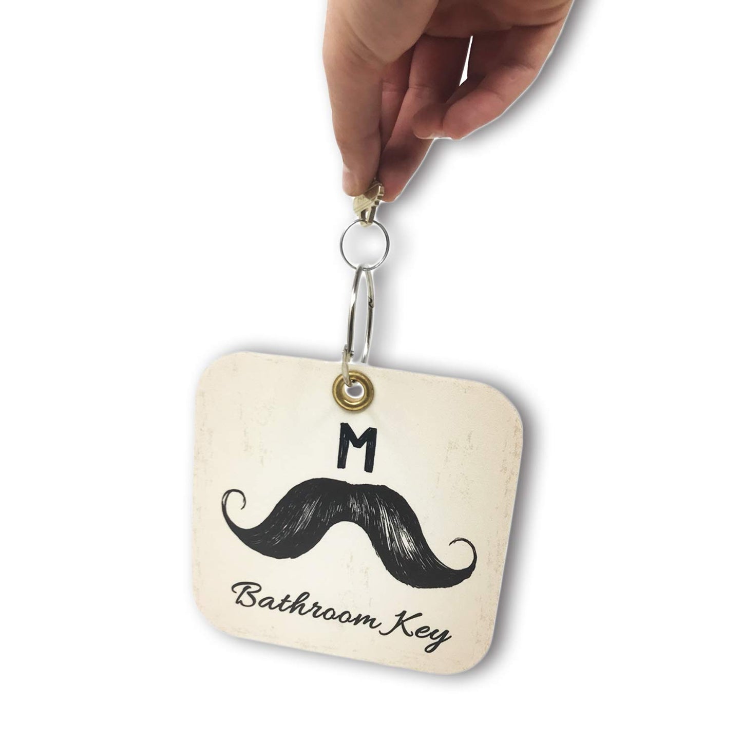 Pro Image Large Restroom, Pass Key Tag Holder w/Key Ring Cool Design | Male and Female Bathroom Passes w/Keychain Ring | For School, Office, Restaurant, Men's & Women's 6 “ x 6”
