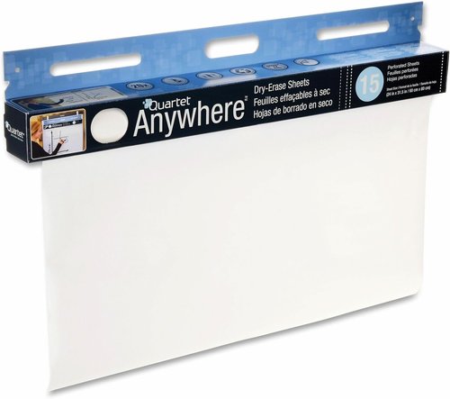 Quartet Dry Erase Sheets - Versatile 24" x 31-1/2" Size - Pack of 15 Sheets for Easy Note-Taking