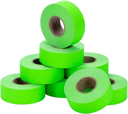 Perco 1 Line Price Gun Kit with 9,000 White Labels and Fluorescent Green Labels