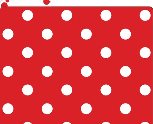 Barker Creek File Folders - Set of 36 Red & White Dot Letter Size Folders, 14pt Stock, Multi-Design Set, 1/3 Cut Tabs, Reversible, Home, School and Office Supplies (4393)