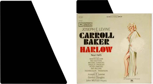 (30) 12" Record Divider Cards - SLOPED Full Cut - Black, Economical 30mil - 12" x 14 1/4" - #12NS14BK30DI