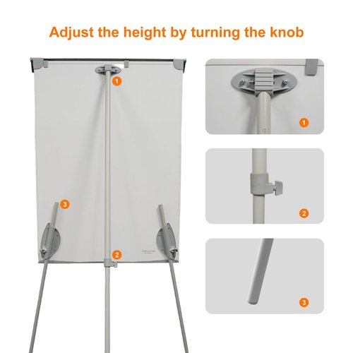 Magnetic Dry Erase Whiteboard Easel, 36 x 24 Inches Height Adjustable Stand White Board for School Classroom or Office or Teaching at Home