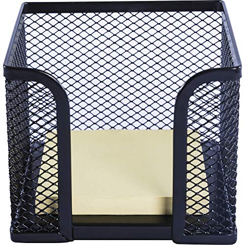 Lorell Mesh Memo Holder Steel Black 1 Pack - Office Desk Organizer