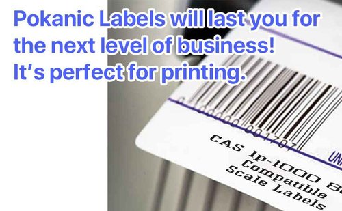 Pokanic Labels LST 8010 Thermal 12 Rolls - 8400 Labels Printer Printing Scale Compatible with CAS LP-1000 CL-5000 CL-5500 CL-7200, Easy Weigh LS-100, VisionTech DLP-300 (12 Rolls, 8010)