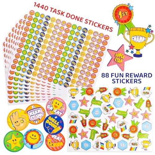 PUTSKA Behavior Reward Chart for Kids ? Includes 26 Chore Charts & 1528 Stickers ? Magnetic Chore Chart for Multiple Kids at Home to Build Responsibility & Positive Habits (Reward Chart)