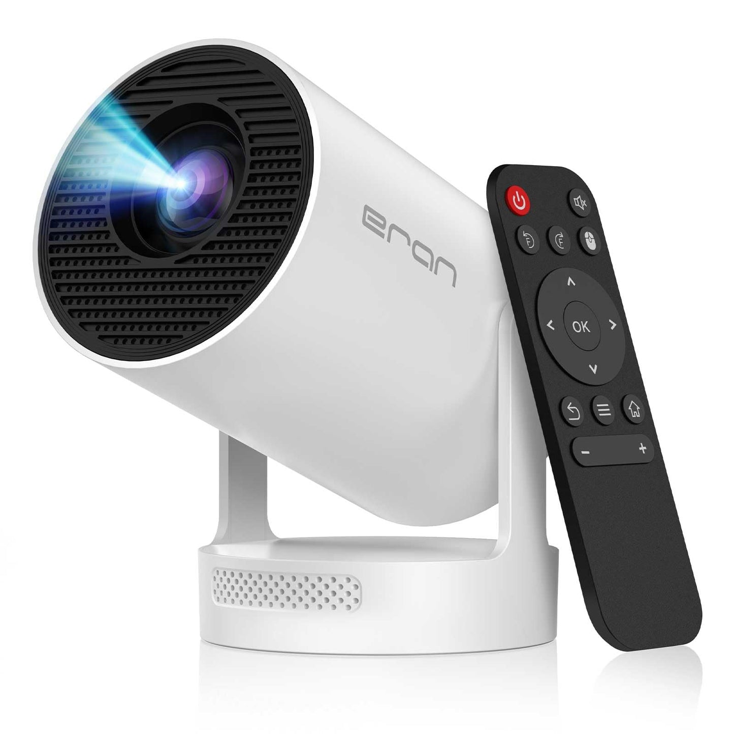 [Electric Focus]Mini Portable Projector with 4K Support, Bluetooth 5.4 WIFI6, 5watt Sound Base Speaker, 260 ANSI, Android 11, 210° Rotation , Auto Keystone Correction Video Projector HY300 PLUS