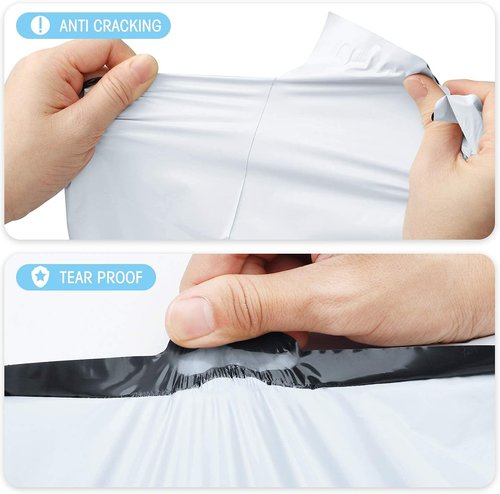 Fuxury Poly Mailers - Waterproof Shipping Bags for Clothing | 19x24 Inch, 250 Pcs, Heavy Duty Self-Seal