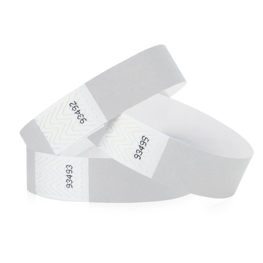1,000 WristCo Tyvek Metallic Silver Wristbands for Events – Tamper-Proof Design Prevents Reuse – Premium-Grade Bracelets for Hospital & Medical ID, Party, Concert Entry, VIP Identification