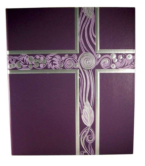 Ceremonial 3 Ring Binder - Purple with Silver Foil 1 Inch Spine