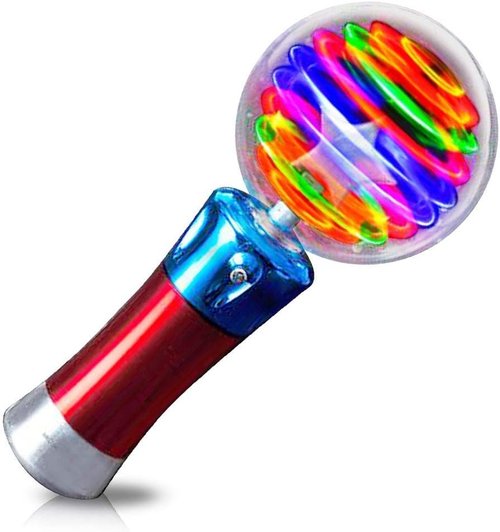 ArtCreativity Light-Up Toy Wand - LED Spinning Magic Ball, Sensory Spinner for Kids, Perfect Party Favor & Classroom Prize