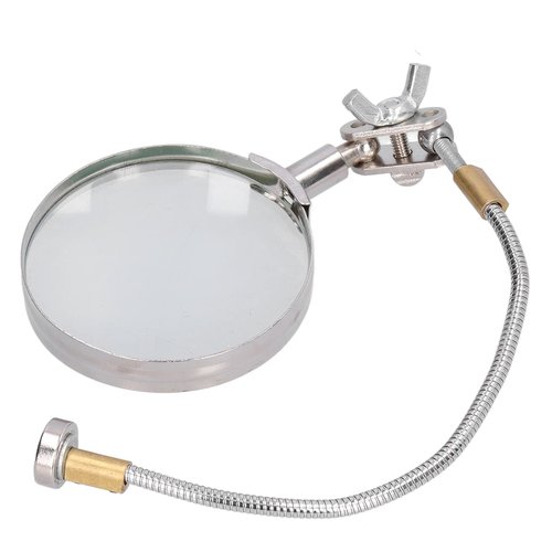 Helping Hand Magnifier with Ble Neck and Scratch - Resistant Glass for Hobbyists and Technicians - Perfect for Soldering, Reading, Crafts, and More