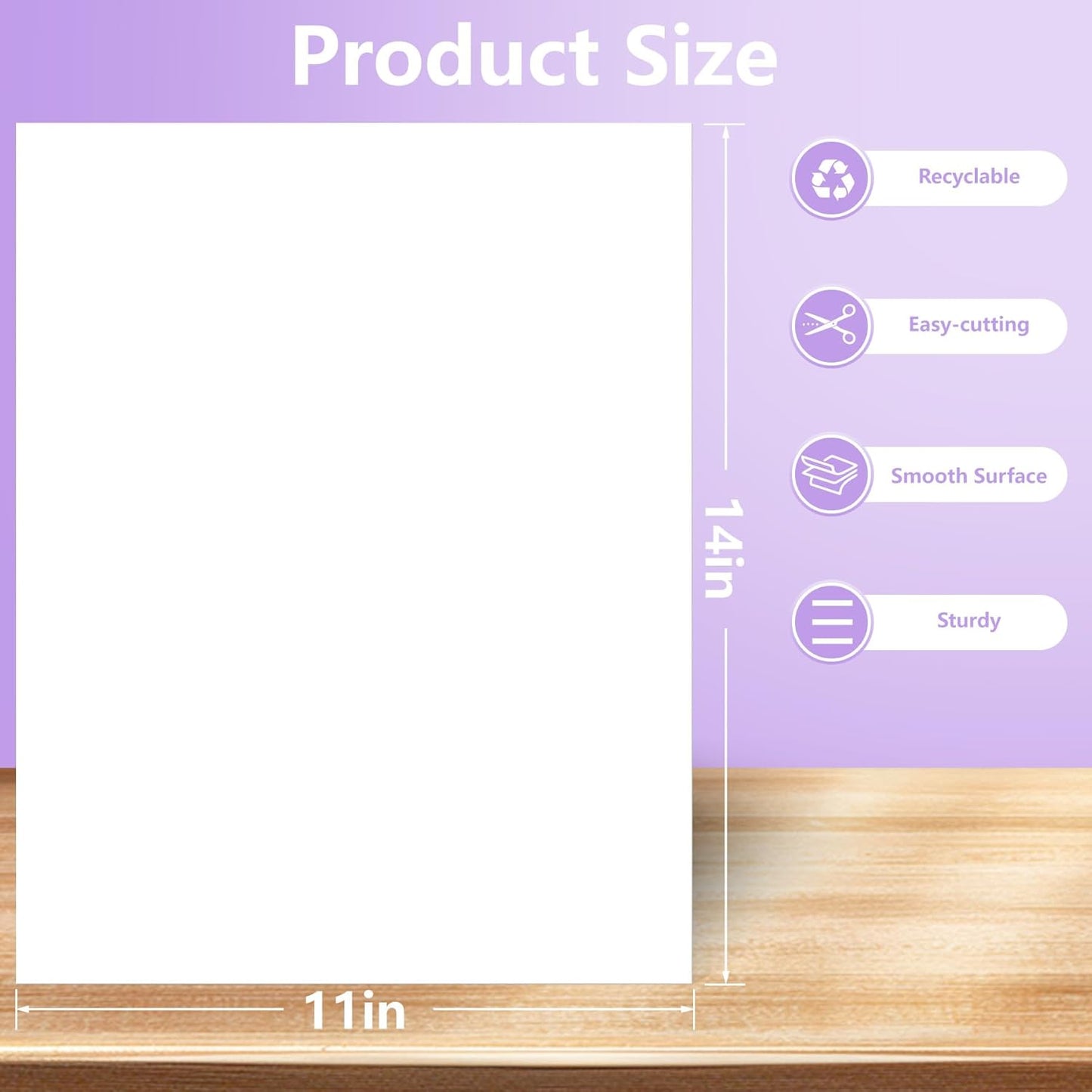 AKONEGE Poster Board - 12PCS White 11" x 14" Graphic Display Paper for Arts & Crafts Projects