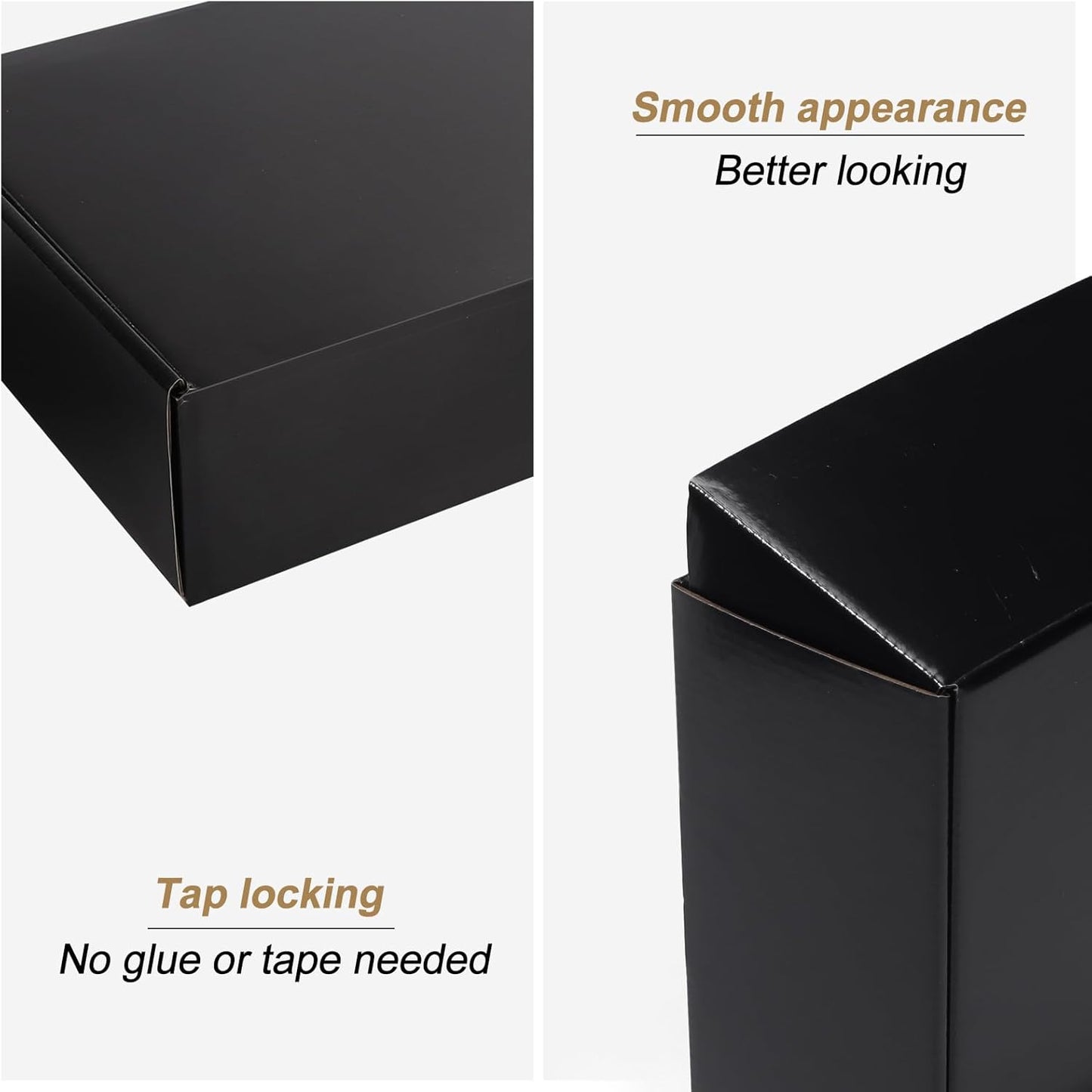 ZBEIVAN Black Shipping Boxes - 6x6x2 Corrugated Cardboard Mailers for Small Business Packaging | Set of 50