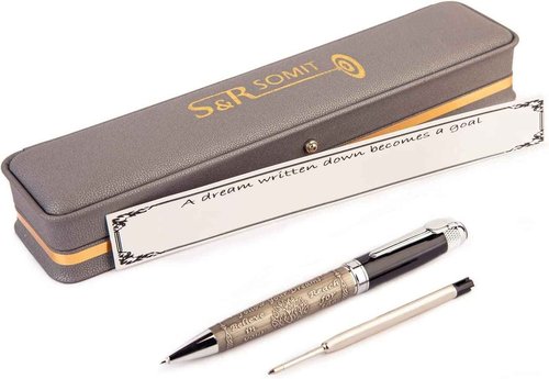 S&R Somit Fancy Pen Bundle of Silver Black and Red Gold with Gift Boxes Valuable Luxury Pen for Business and Office, Executive Gift - Special Engraving & Led Decorative Box