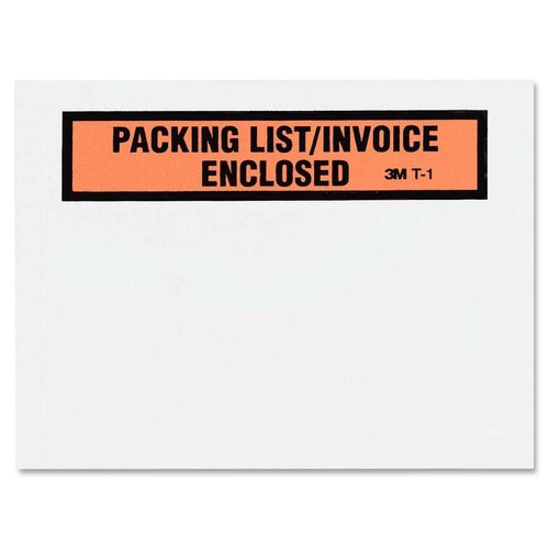 3M Top Print Packing List Envelope PLE-T1, 4-1/2 in x 5-1/2 in, 1000 per case