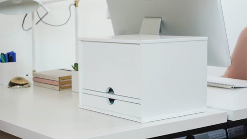 Victor W4720 Pure White Desktop Organizer