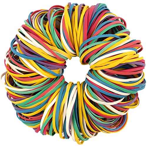 Rubber Bands 250pcs size #33 rubber band size 33 colors Elastic Band rubber Bands Blue green purple yellow white red for Office School Home Strong Loop Office Supplies