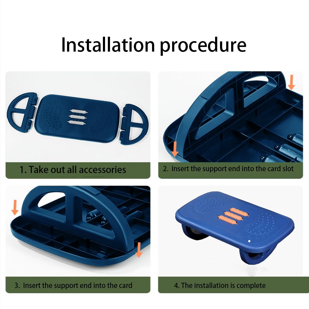 Desk Foot Pedal Desk Under Rocking Foot Pedal is Suitable for Home, Office, car, Plane, Long-Distance Travel Essentials to Relieve Joint Stiffness and Swelling (Blue)
