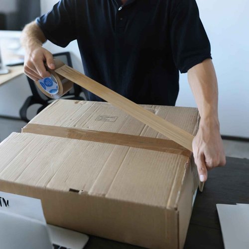 2Inch Brown Packing Tape, 2.0 Mils 110 Yards - High Tensile Strength for Shipping, Moving Boxes Sealing & Packaging, Superior Hold and Tear Resistance