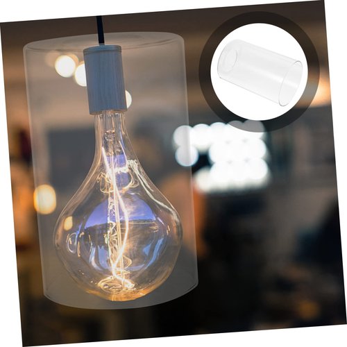 HOLIDYOYO Glass Cylinder Lampshade Modern Pendant Light Cover for Home Decor and Elegant Replacement for Table Lamps Floor Lamps and More