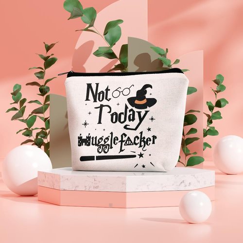 Magic Wizard Makeup Bag - Funny Not Today Cosmetic Pouch | Perfect Gift for Girls & Women