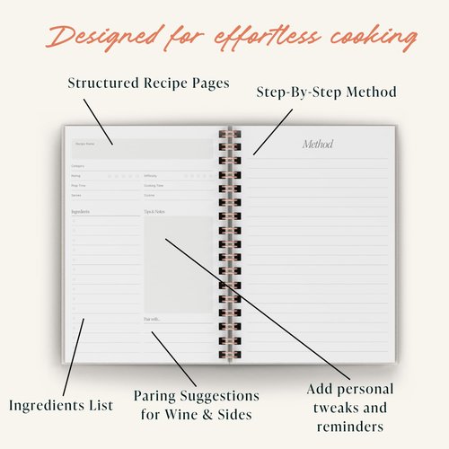 Yop & Tom Recipe Book (A5) - Write Your own Recipe Journal - Family Cookbook - Red Tomatoes