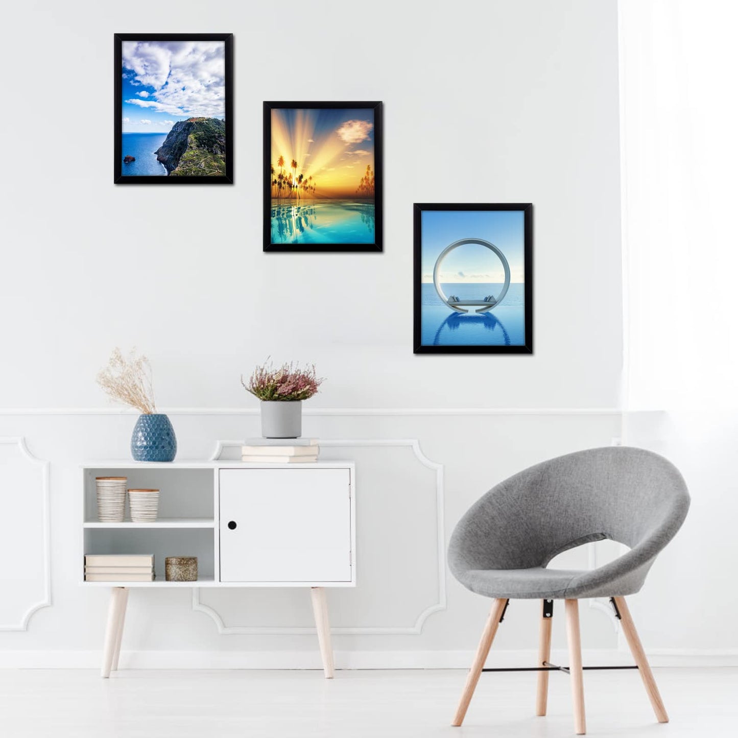 MENNTHUI 17x24 Black Picture Frame, Wall Mounting Horizontally or Vertically, Decoration for Photos, Paintings, Posters, Artwork