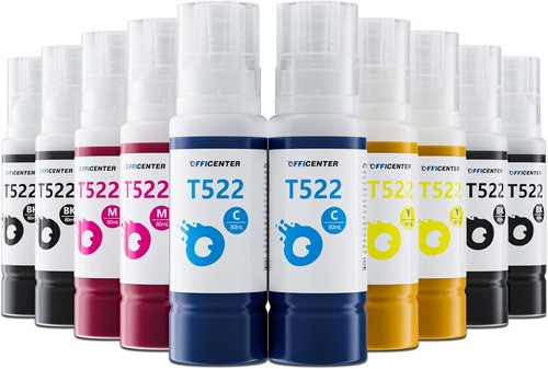 OFFICENTER 10-Pack Ink Refill Bottles - Compatible with Ecotank ET-2800, ET-2720, ET-4800 Printers