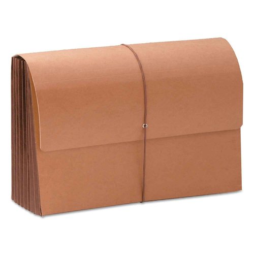 Smead TUFF File Wallet, 7" Expansion, Flap and Cord Closure, Extra Wide Legal Size, Redrope, 5 per Box (71167)
